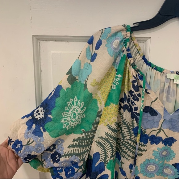 Jade Melody Tam Women’s Puff Sleeve Floral Print Flowy Blouse Size XL - Picture 2 of 10